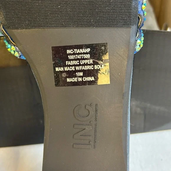 NEW INC International Concepts Tianah Rhinestone Slip-On Slide Sandals / Sz 10 - Picture 7 of 9